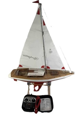 Lot 127 - A remote control pond yacht, The Navigator,...