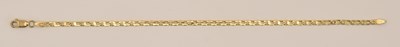 Lot 1521 - An 18ct yellow gold flat curb bracelet with...