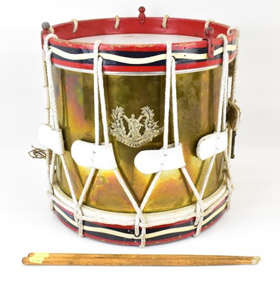 Lot 747 - A Royal Scots 'Everplay Extra' pipe drum with...