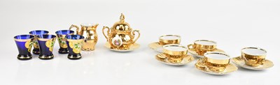 Lot 1540 - BONDWARE; a part tea set comprising six...