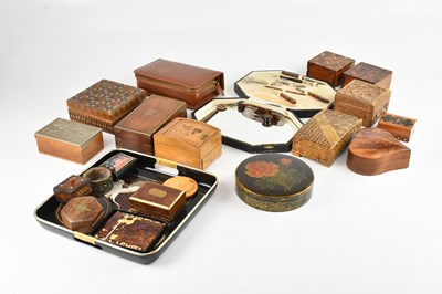 Lot 1210 - A collection of trinket boxes, and other...