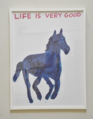 Lot 1738 - DAVID SHRIGLEY; a colour poster, 'Life is Very...