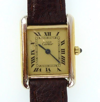 Lot 1095 - CARTIER; a ladies' vintage 'Must de Cartier'...