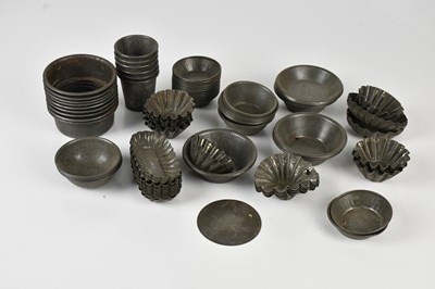 Lot 1265 - A collection of vintage metal chocolate/jelly...
