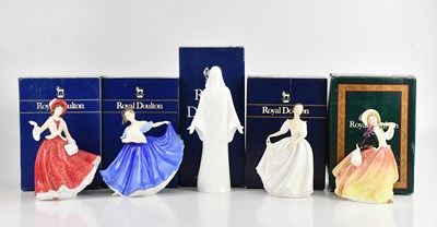 Lot 1230 - ROYAL DOULTON; a group of five figures...