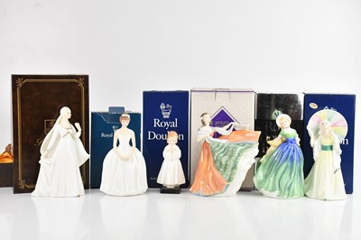 Lot 1228 - ROYAL DOULTON; six ceramic figures comprising '...