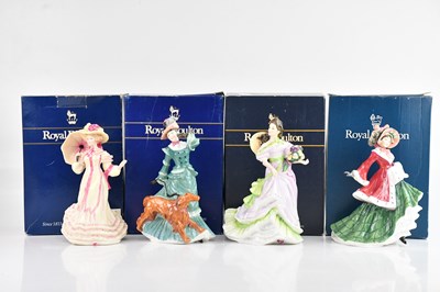 Lot 1409 - ROYAL DOULTON; a group of four figures...