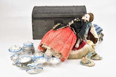 Lot 2361 - A late 19th century French bisque doll, with...