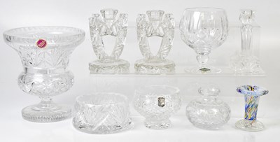 Lot 193 - A mixed lot of glassware, to include cut glass...