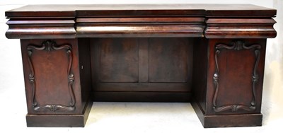 Lot 71 - A Victorian mahogany twin pedestal breakfront...