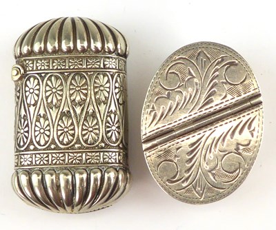 Lot 844 - An early 20th century 925 silver oval double...