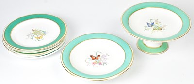Lot 172 - A set of five plates decorated with...