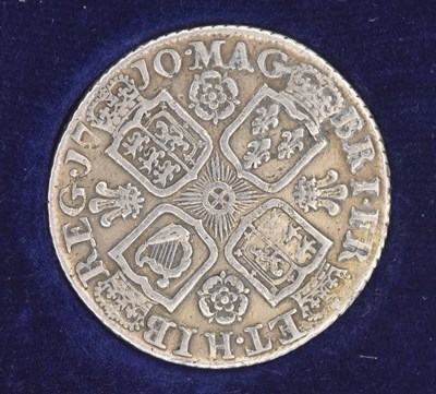 Lot 1642 - QUEEN ANNE (1707-1714); a silver shilling with...