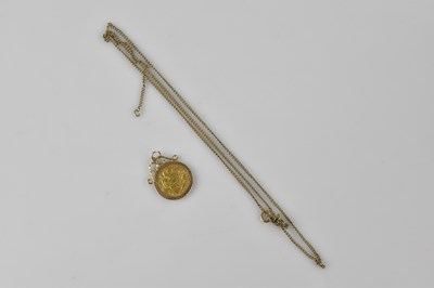 Lot 341 - A Victorian old head half sovereign in 9ct...