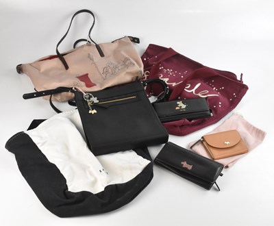 Lot 1561 - RADLEY; a black textured leather shoulder bag,...