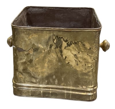 Lot 530 - A late 19th/early 20th century brass twin...
