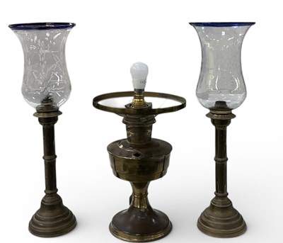 Lot 122 - A pair of late 19th/early 20th century brass...