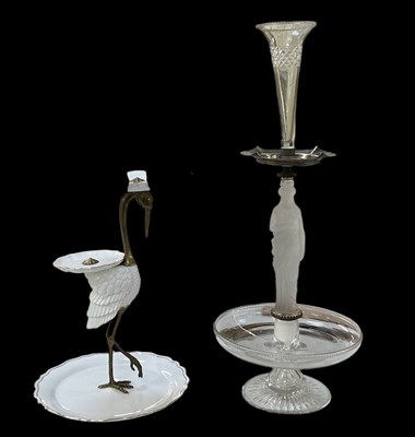 Lot 647 - An early 20th century French frosted glass...