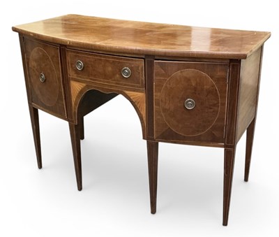 Lot 92 - An Edwardian mahogany, satinwood inlaid and...