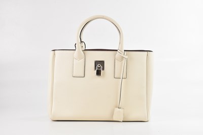 Lot 1414 - MARC JACOBS; a white leather Lock and Key 32...