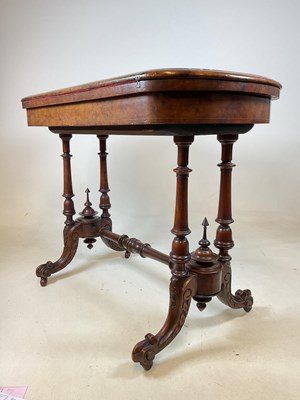 Lot 680 - A Victorian walnut card table 73cm h x 57cm d...