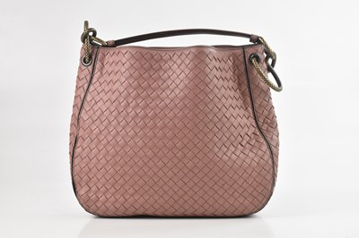 Lot 1406 - BOTTEGA VENETA; a pink nappa leather...