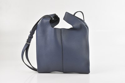 Lot 1425 - MULBERRY; a Royal Air Force blue heavy grained...