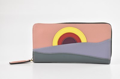 Lot 1197 - KURT GEIGER; a pink, dusky blue, and jade...