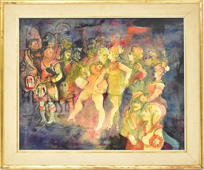 Lot 455 - PAT COOKE (1935-2000); watercolour, 'Loyal...
