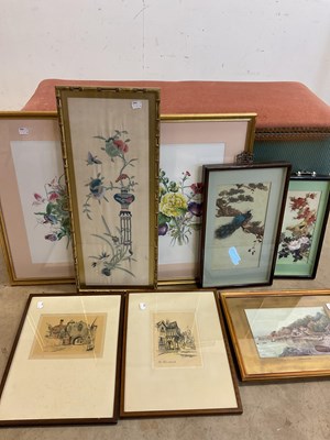 Lot 783 - A Lloyd Loom style linen box, also a...