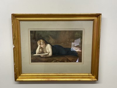 Lot 393 - UNATTRIBUTED; watercolour, Mary Magdalene...