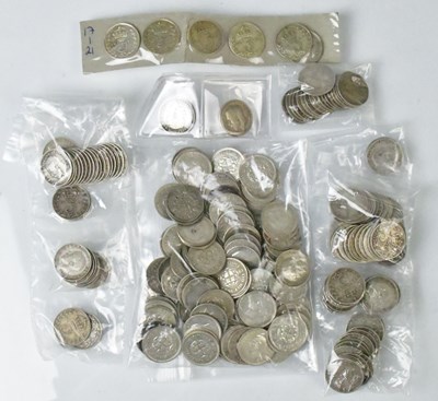 Lot 610 - A collection of silver and half-silver...