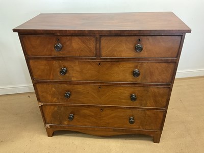 Lot 718 - A mahogany chest of two short over three long...