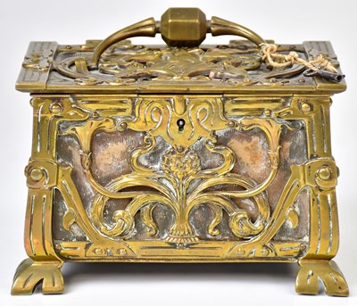 Lot 623 - A c.1890 French Art Nouveau gilt bronze and...