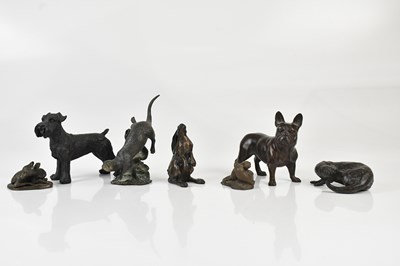 Lot 1280 - PJ; a contemporary bronze model of a seated...