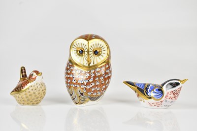 Lot 1406 - ROYAL CROWN DERBY; three animal form...