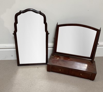 Lot 1023 - A 19th century mahogany dressing table mirror,...