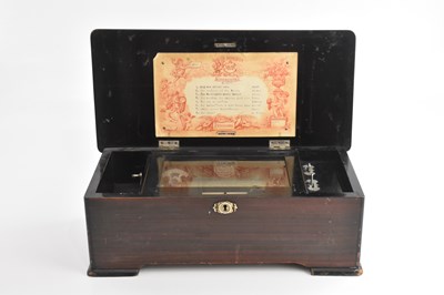 Lot 58 - A 19th century Swiss inlaid rosewood musical...