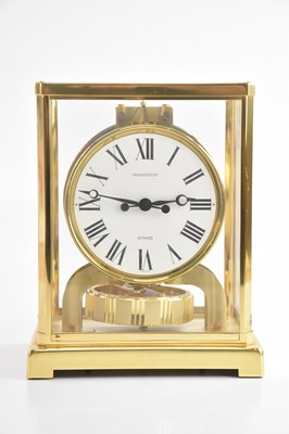 Lot 1164 - JAEGER-LECOULTRE; a brass Atmos clock, the...