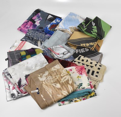 Lot 1332 - A quantity of 100% silk and polyester mix...