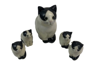 Lot 242 - QUAIL; five ceramic cats, to include Morgan...