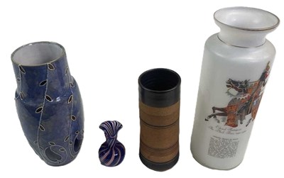 Lot 292 - A small group of vases, to include a studio...