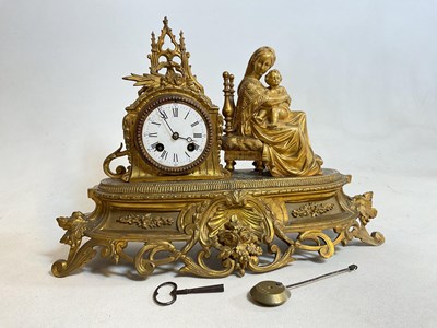 Lot 629 - A late 19th century French gilt metal figural...