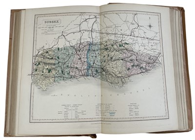 Lot 486 - WALKER'S BRITISH ATLAS; one volume, 1870,...