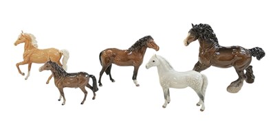 Lot 599 - BESWICK; five assorted porcelain figures of...