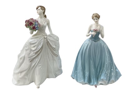 Lot 690 - COALPORT; two modern limited edition porcelain...