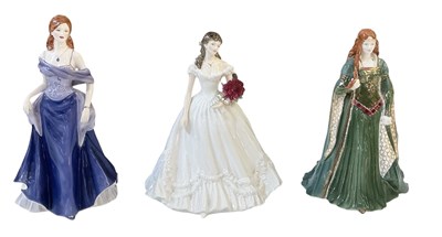 Lot 598 - ROYAL WORCESTER; three assorted modern limited...