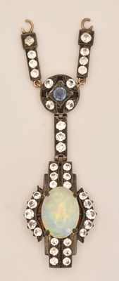 Lot 1459 - A section of an Edwardian necklace, with...