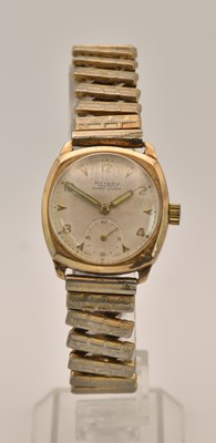 Lot 1691 - ROTARY; a Super-Sports 9ct yellow gold watch,...