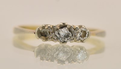 Lot 1403 - An 18ct yellow gold ring set with one out of...